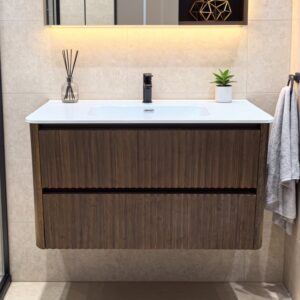 Bellini Badmeubel Walnoot Ribbel