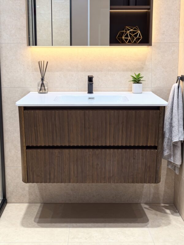 Bellini Badmeubel Walnoot Ribbel