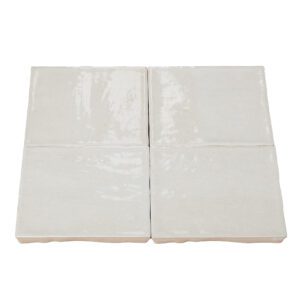 Wandtegel Talya White glossy 10x10