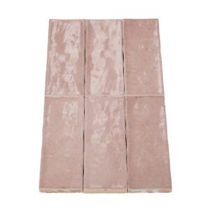 Wandtegel Talya Pink glossy 5x15
