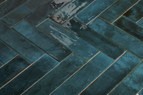 Wandtegel Brunei Mar blauwgroen 6,5x25
