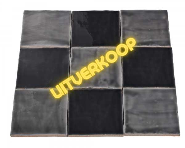 Wandtegel Handvorm grijs mix 13x13