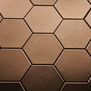 Wandtegel Hexagon Onda bronze 15x17 - Afbeelding 2