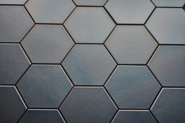 Wandtegel Hexagon Onda platinum