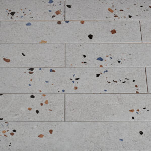 Wandtegel Terrazzo Mat Grijs 7,5x30 - Afbeelding 2