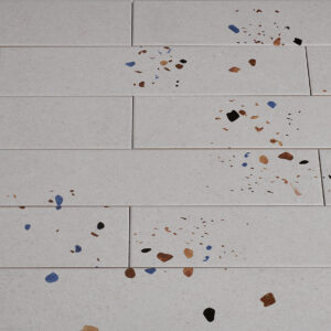 Wandtegel Terrazzo Mat Ivoor 7,5x30 - Afbeelding 2
