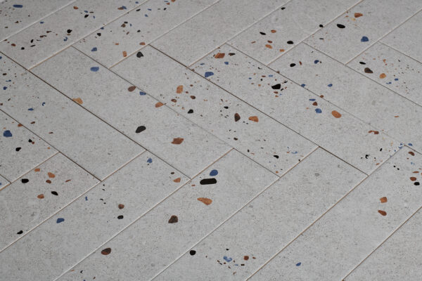 Wandtegel Terrazzo Mat Grijs 7,5x30