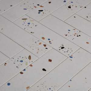 Wandtegel Terrazzo Mat Ivoor 7,5x30