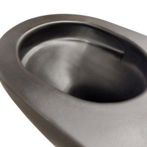 Hangend Toilet Tornadospoeling mat zwart - Afbeelding 2
