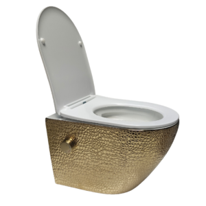 Livorno bidet toilet croco goud/wit - Afbeelding 3